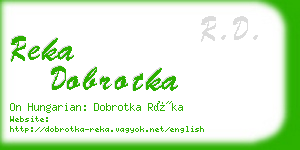 reka dobrotka business card